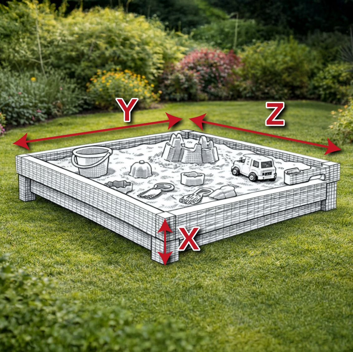 Sandbox Cover Any DIMENSION price per meter Length 100 cm