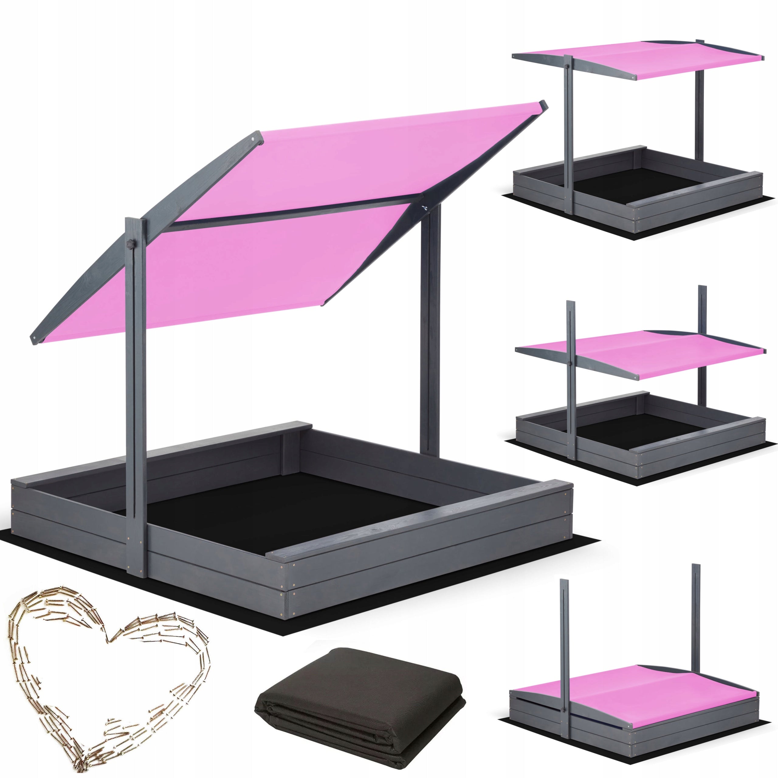 Sandbox Impregnated 120x120 with Pink Canopy Super Quality