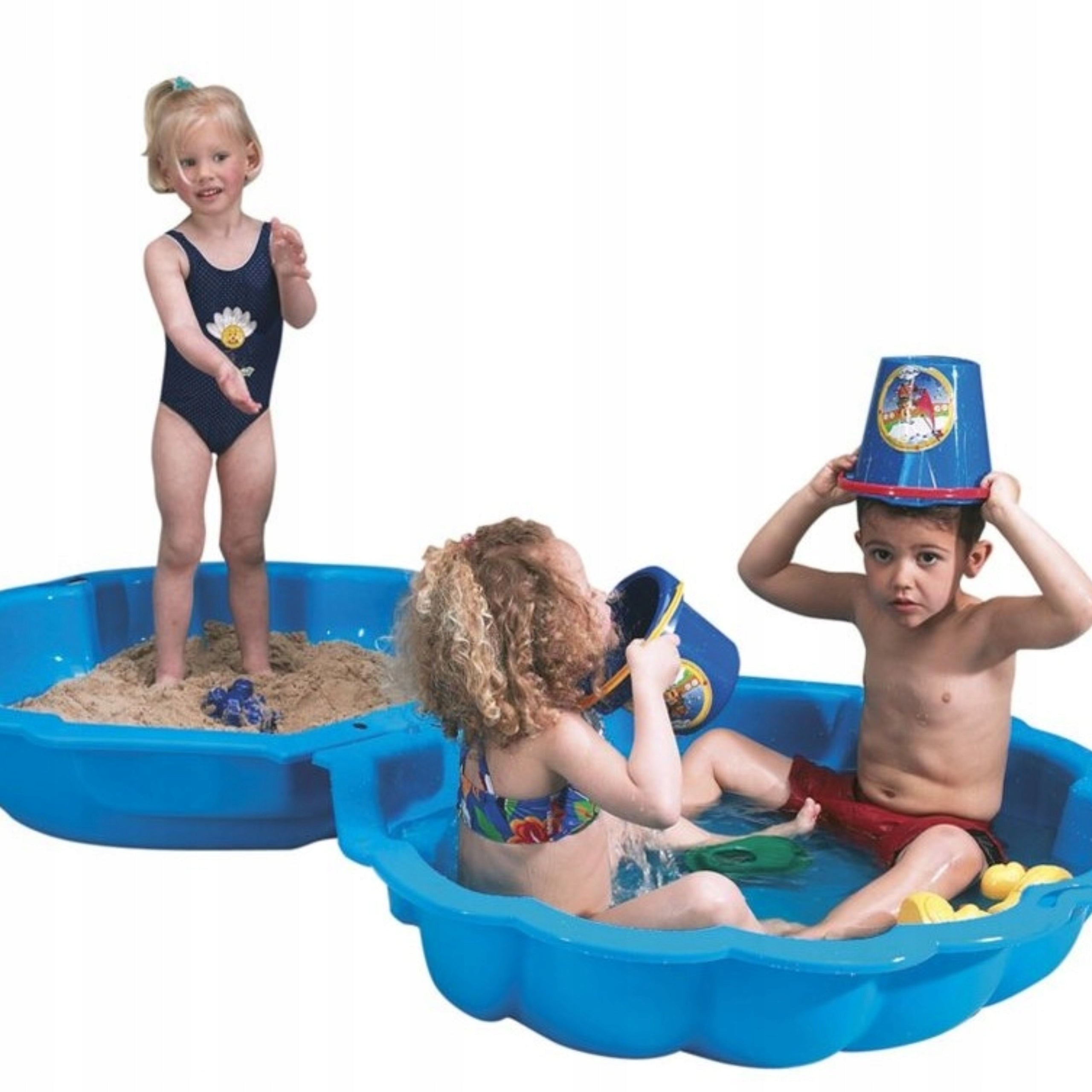 Sandbox Large Pool 2in1 Shell Lockable Two Piece Beach for Garden Kid's age 12+ months