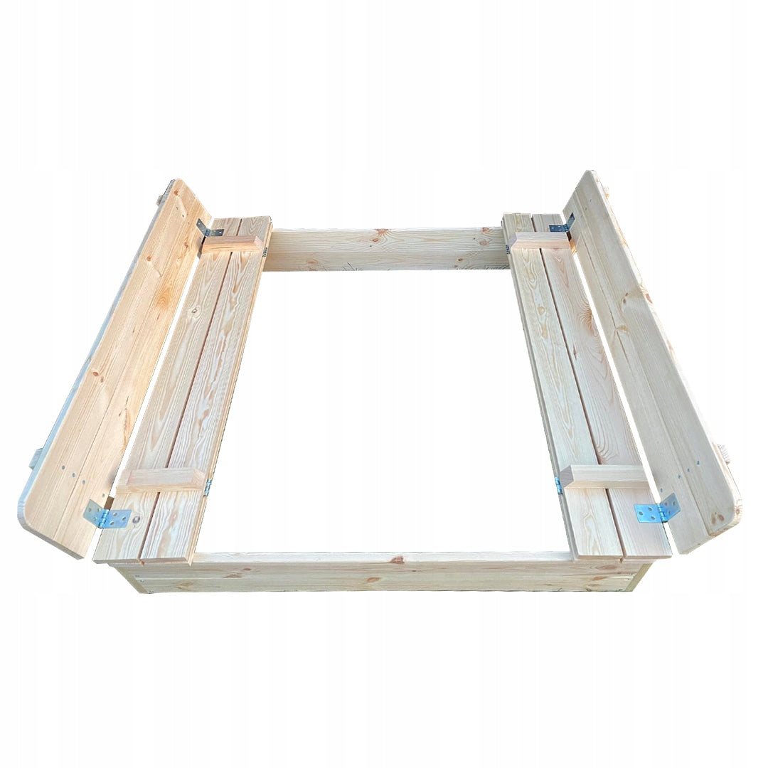 Sandbox Lockable Large Wooden Folding with Benches 120x120cm Garden EAN (GTIN) 5906670132667