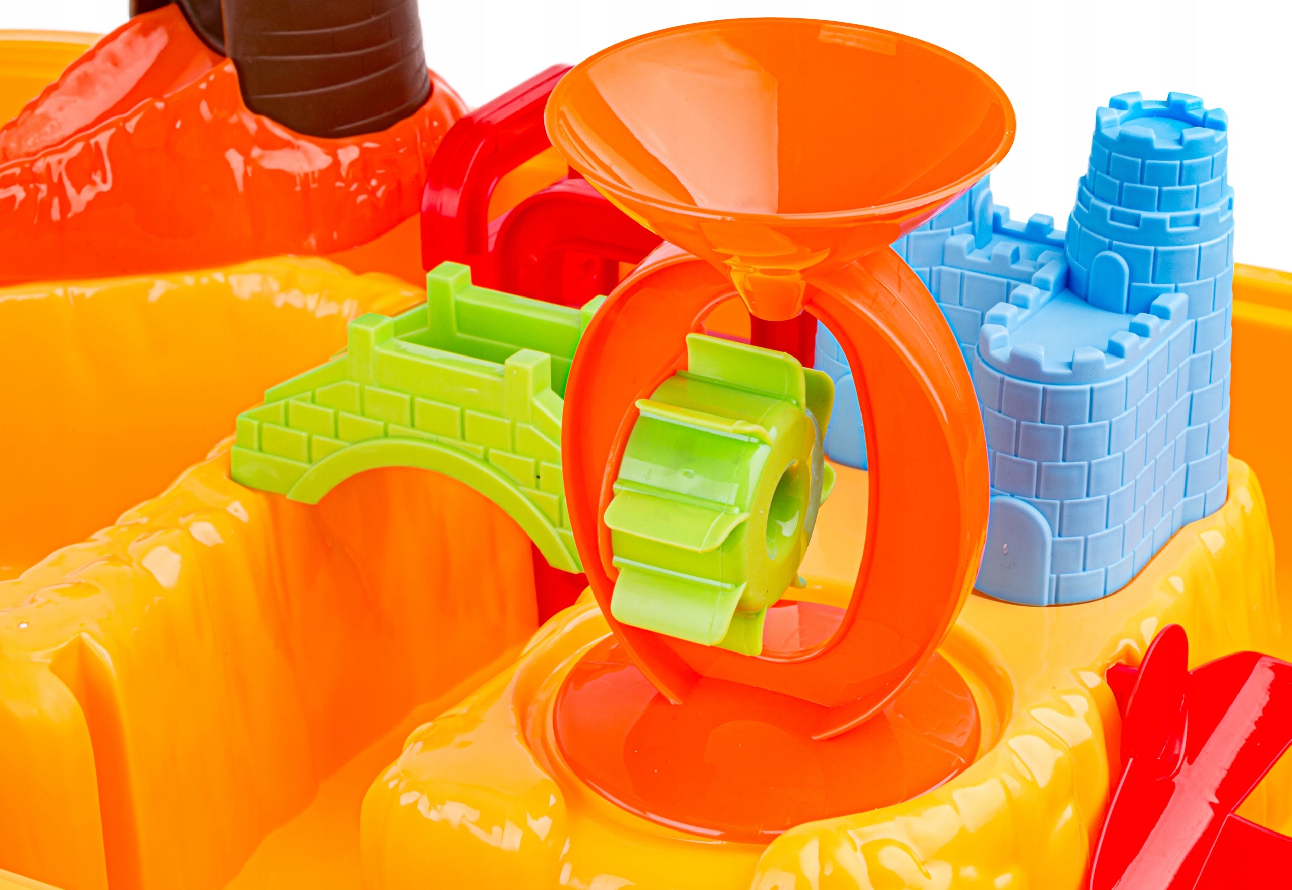 Sandbox Table Pool with Water Boats Molds Slide Grinder Accessories Kind plastic
