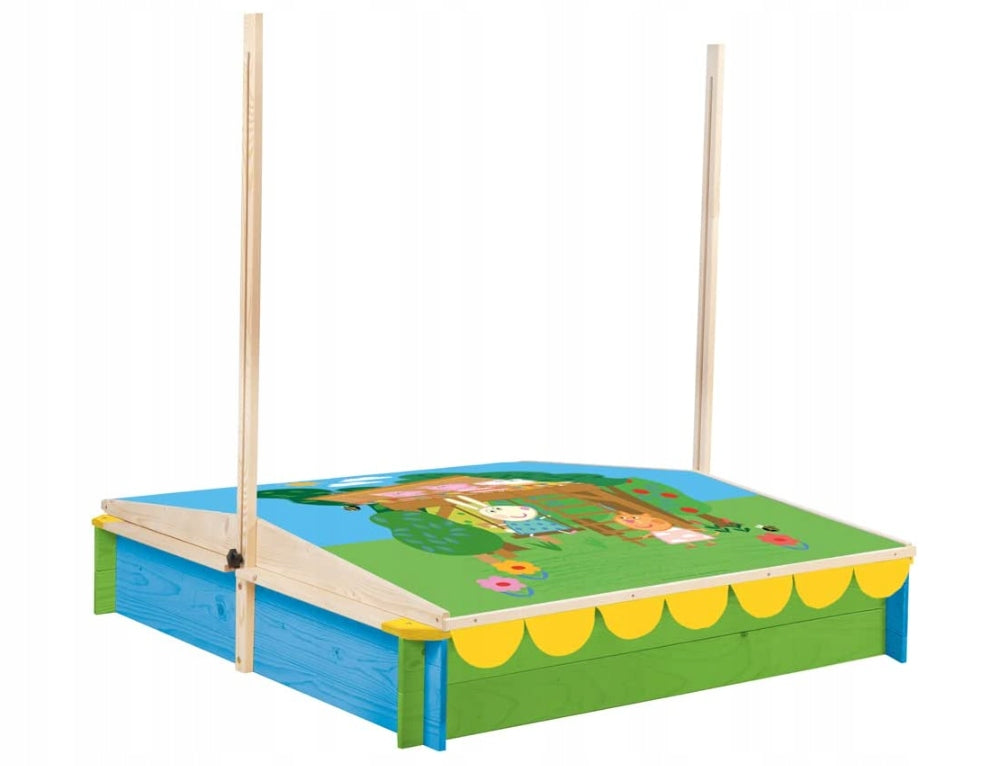 Sandbox WOODEN Lockable 120 x 120cm Adjustable Peppa Canopy 41128 Manufacturer code 41128