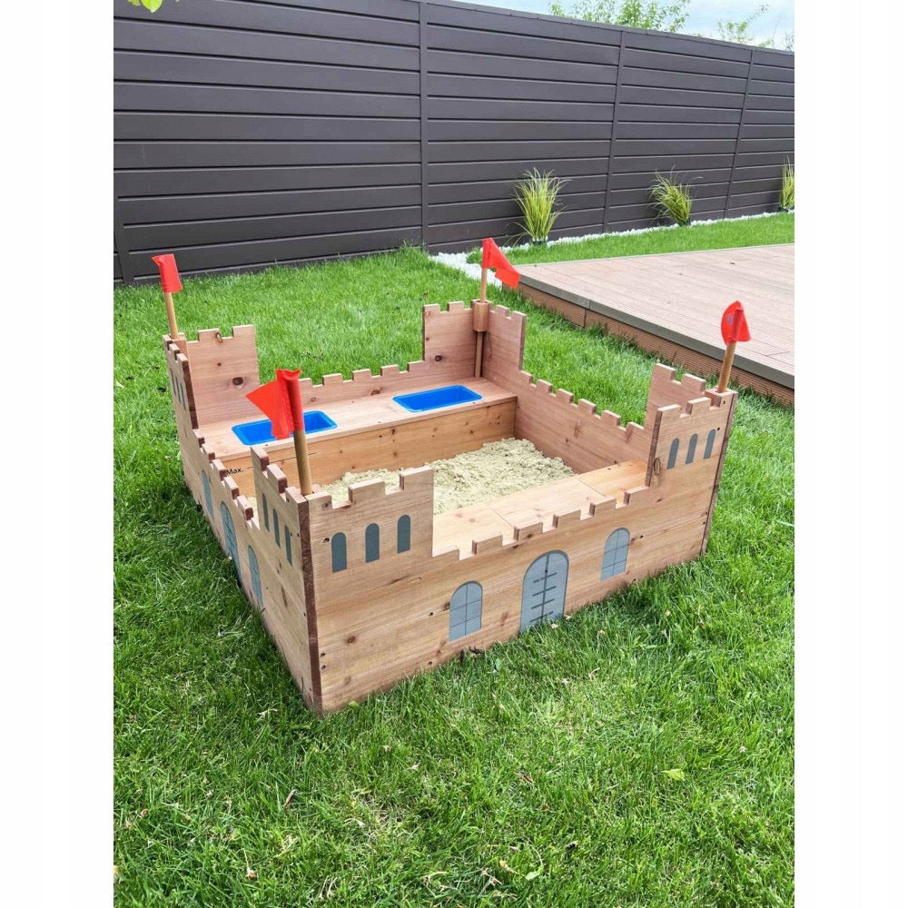 Sandbox Wooden Huge Castle Playtive 113x113x70cm storage Manufacturer code 5051420423882