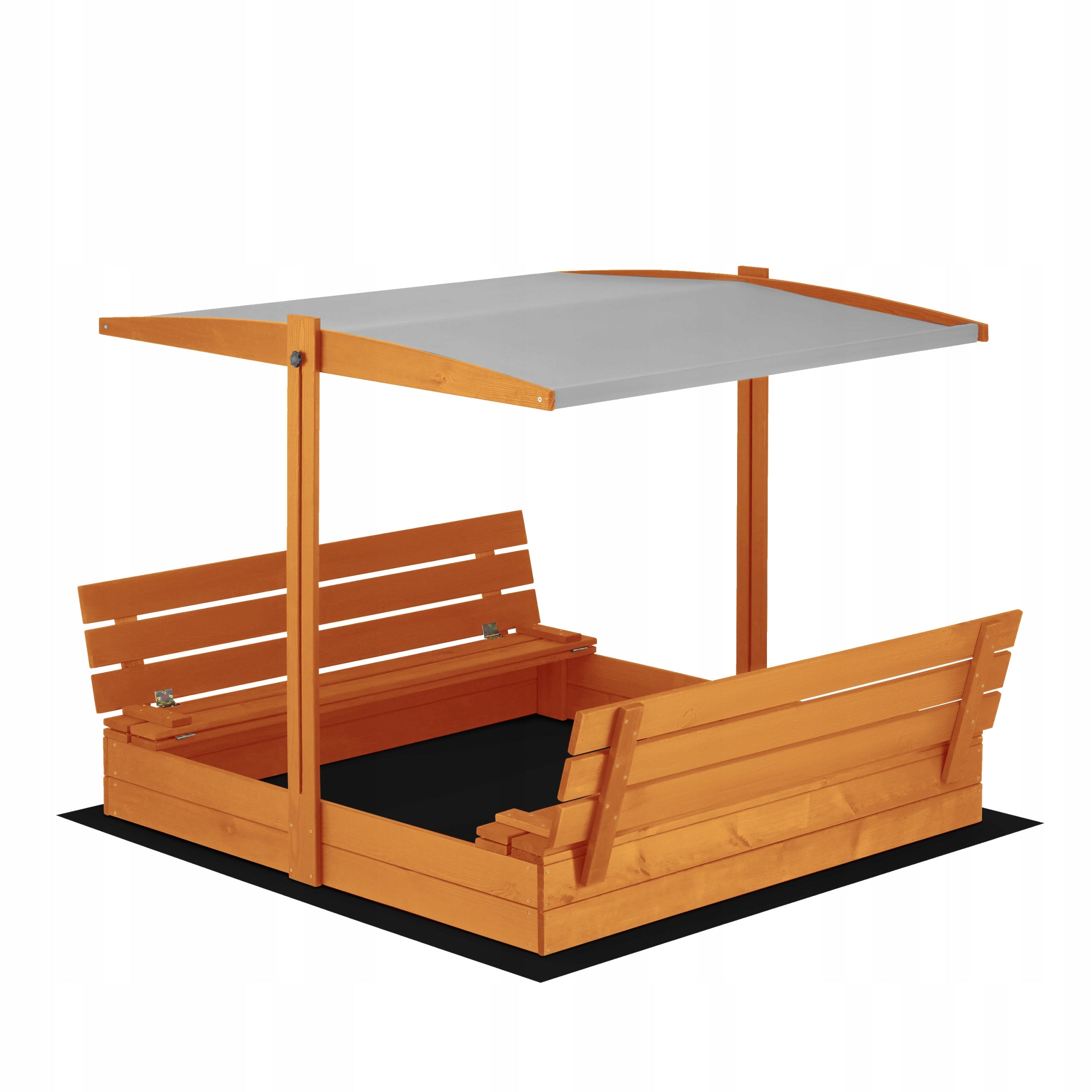 Sandbox XXL 140x140 Impregnated with visor Wooden Lockable Manufacturer code 140 AMBER Dach