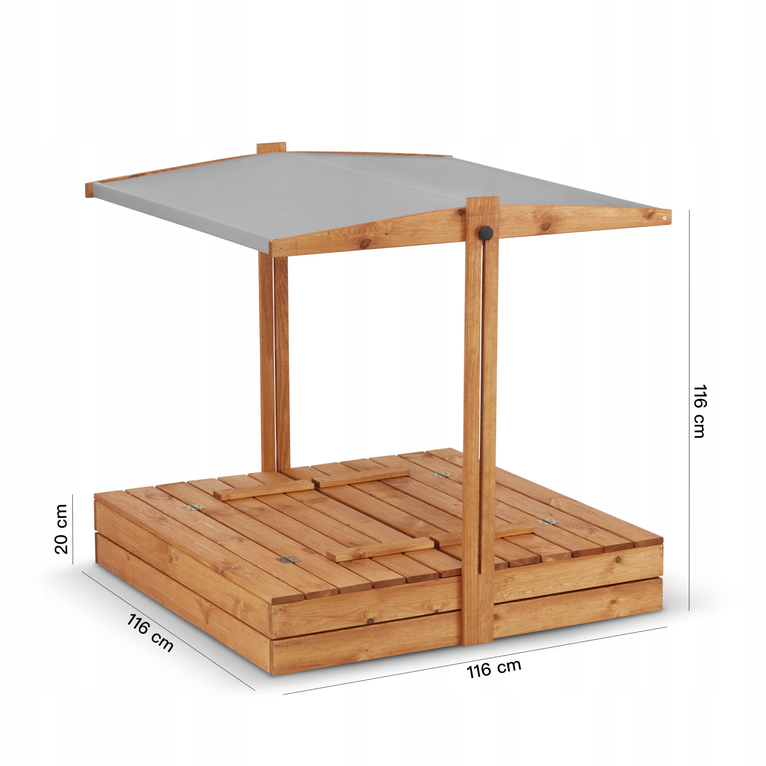 Sandbox with Canopy Pink Impregnated Wooden Model 120 Super Quality Kid's age 3+ years