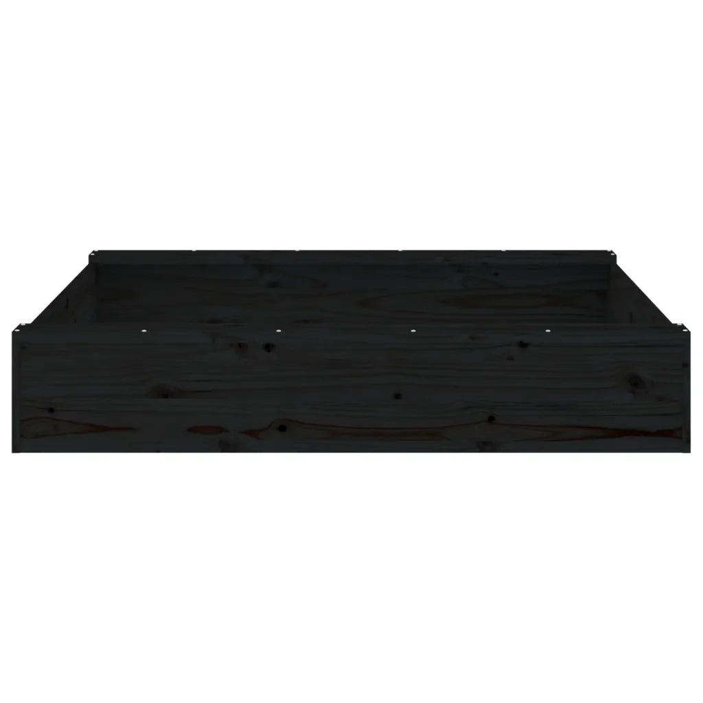 Sandbox with seats, grey, square, pine wood Kid's age 0+