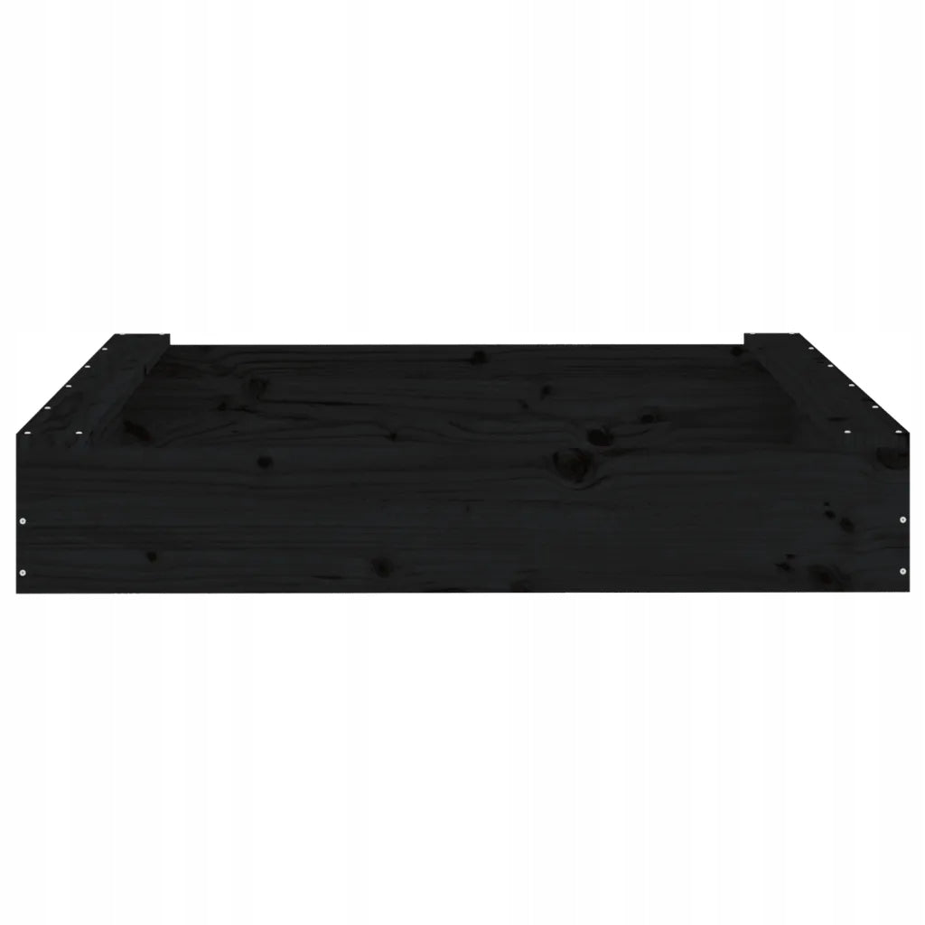 Sandbox with seats, grey, square, pine wood Kind wooden
