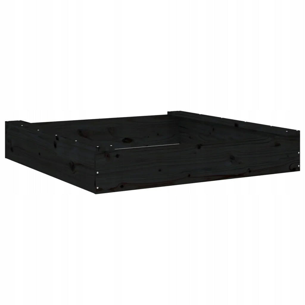Sandbox with seats, grey, square, pine wood Length 300 cm