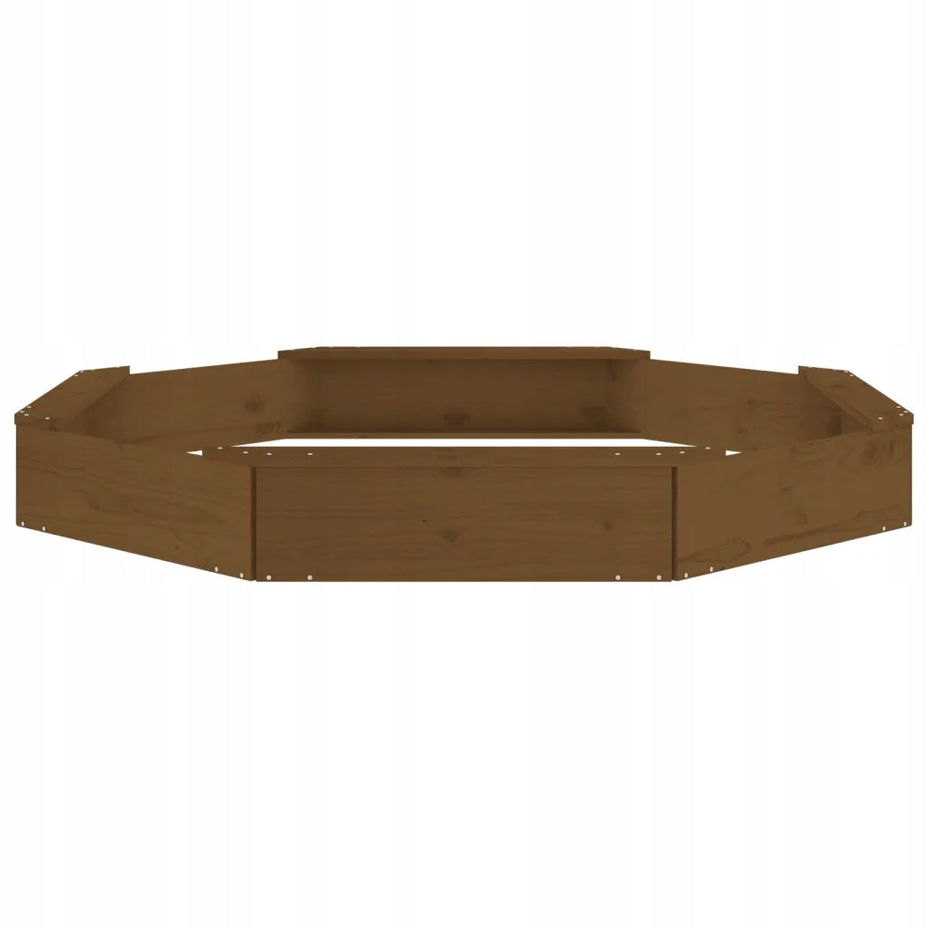 Sandbox with seats, honey, octagonal, pine wood Kind other