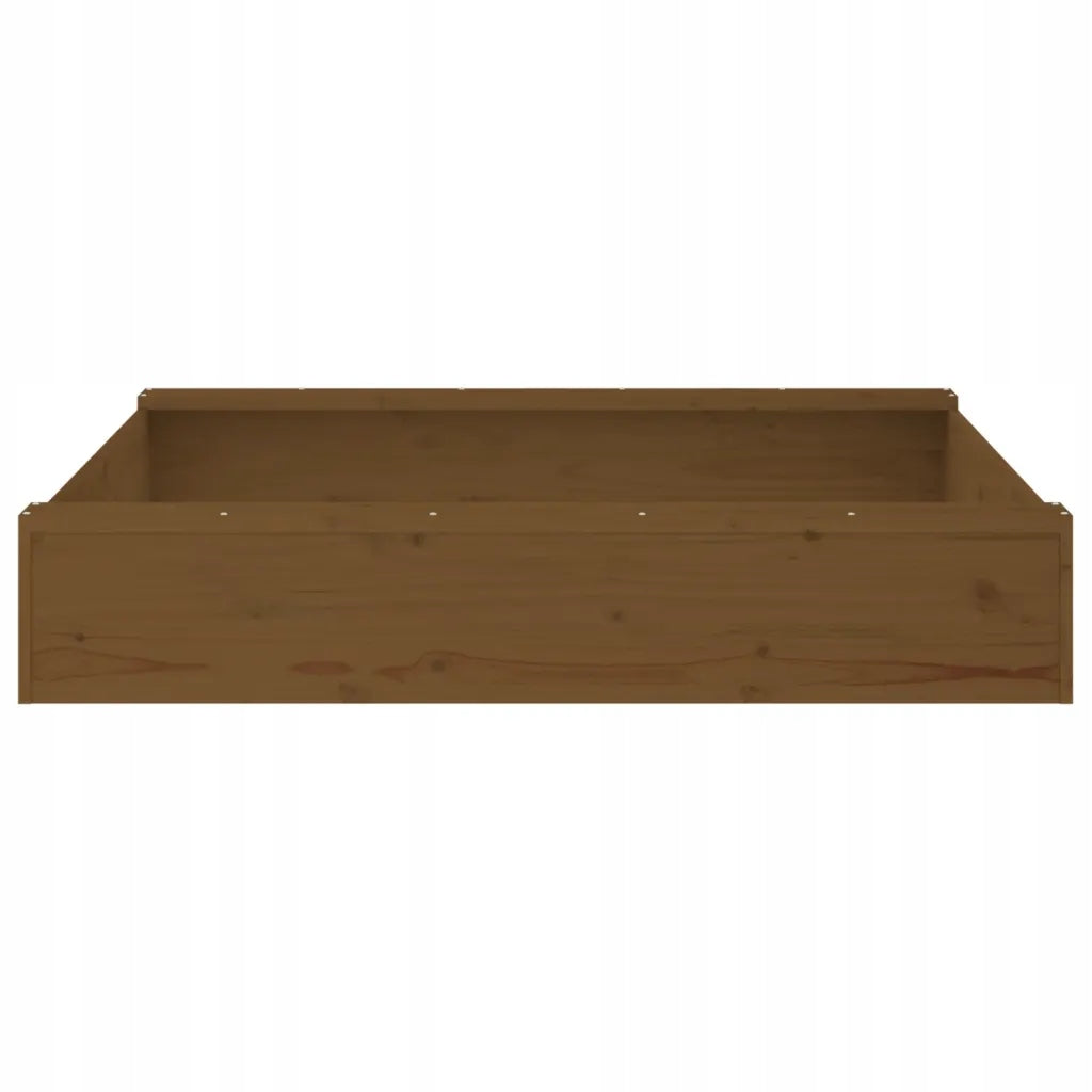 Sandbox with seats, honey, square, pine wood Kid's age 0+