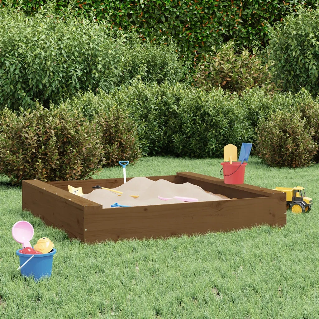 Sandbox with seats, honey, square, pine wood Manufacturer code 825033