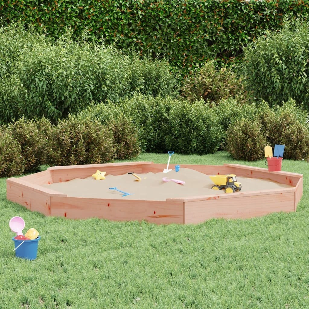 Sandbox with seats, octagonal, solid daggle wood Lumarko! Luma