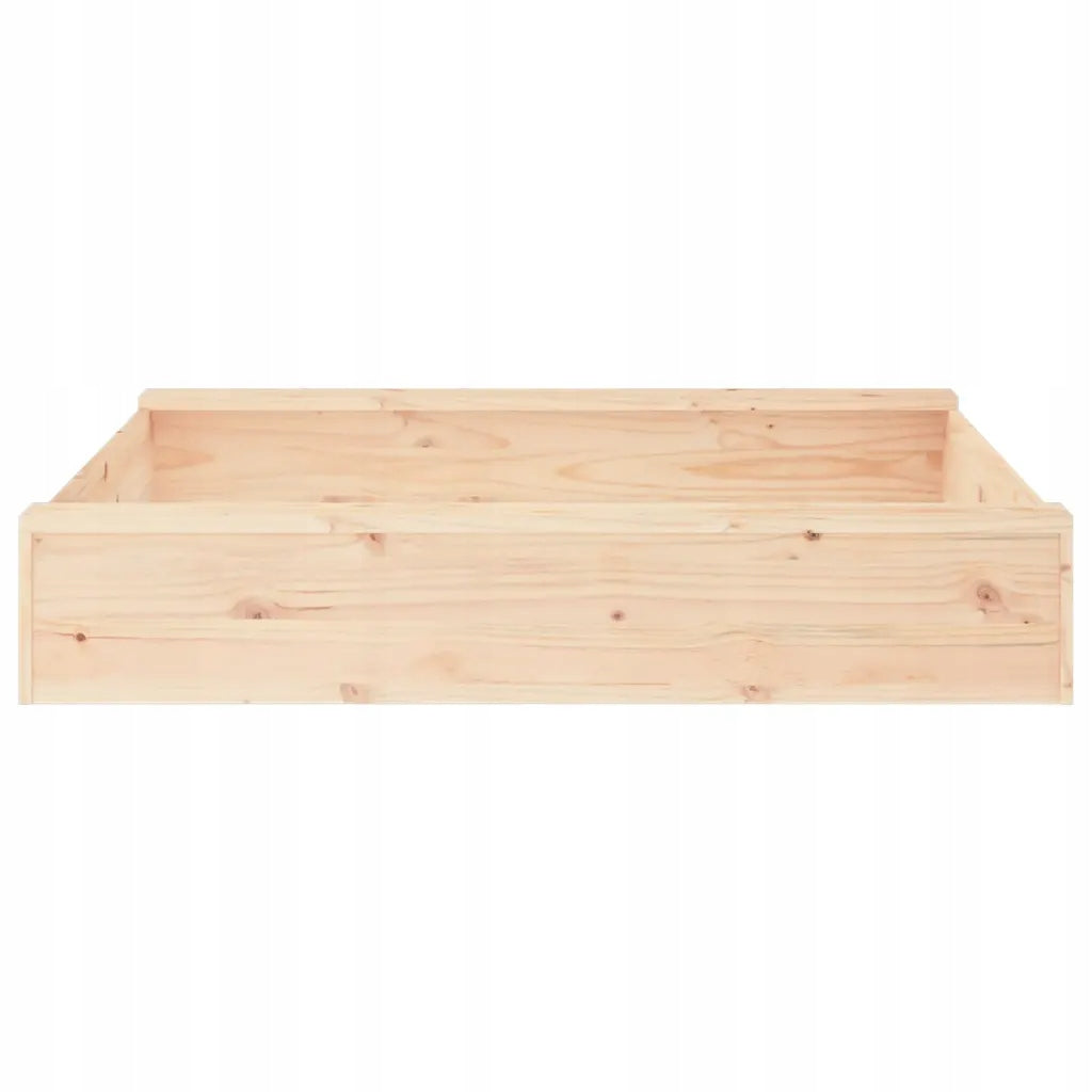 Sandbox with seats, square, solid wood Kind wooden