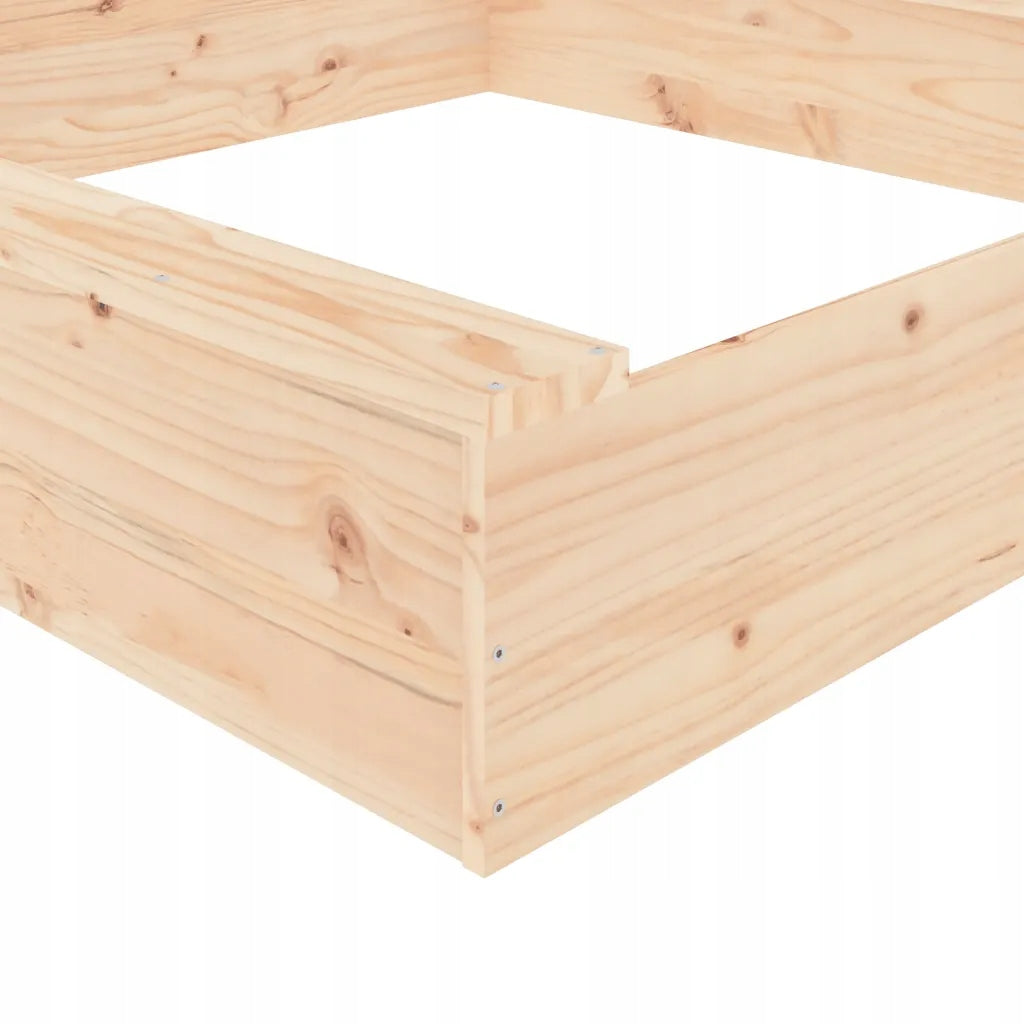 Sandbox with seats, square, solid wood Product width 111 cm