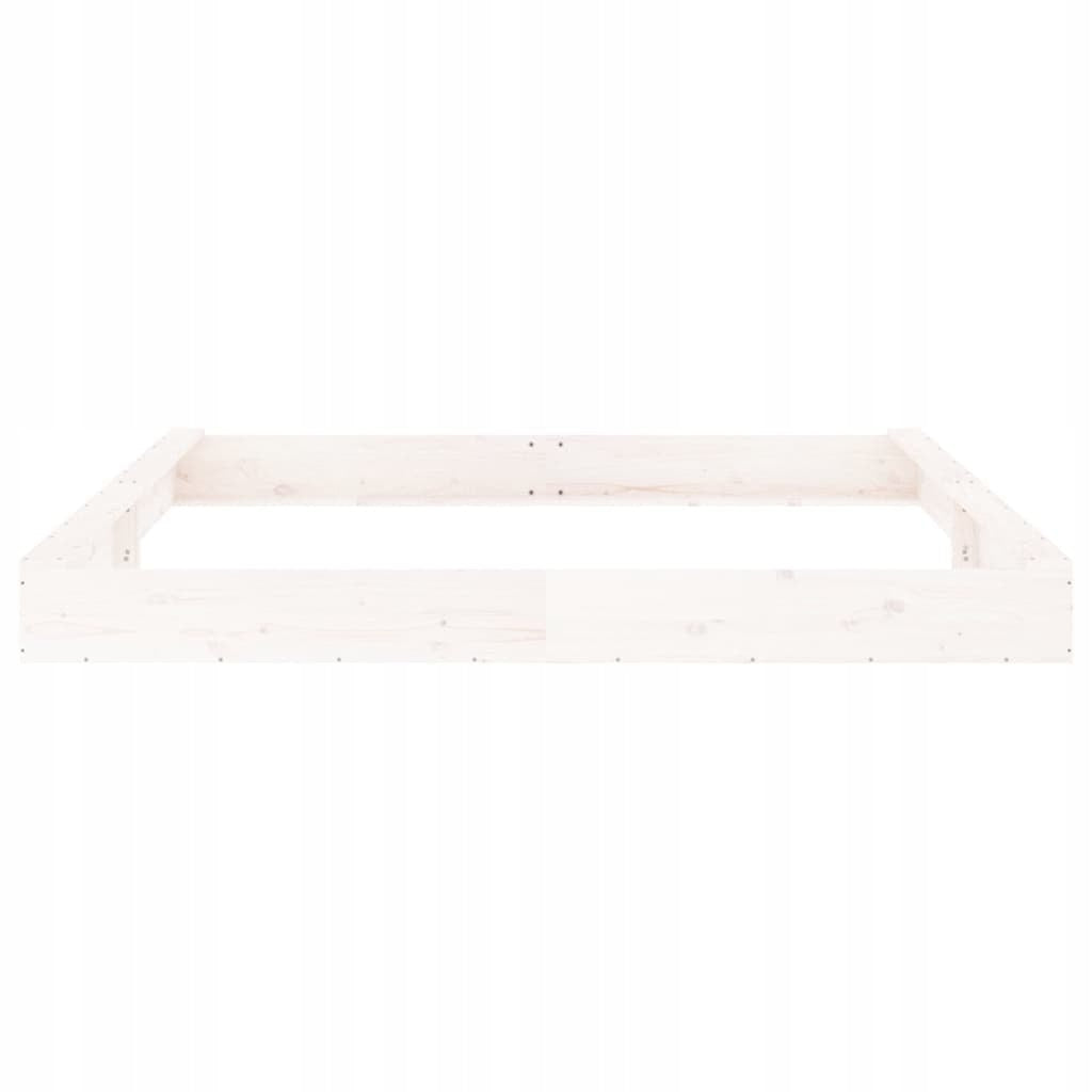Sandbox with seats, white, square, pine wood Lumarko! Kid's age 0+