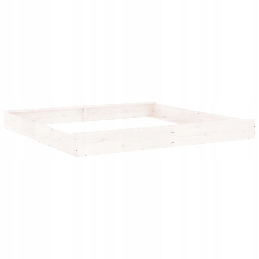 Sandbox with seats, white, square, pine wood Lumarko! Manufacturer code 825045