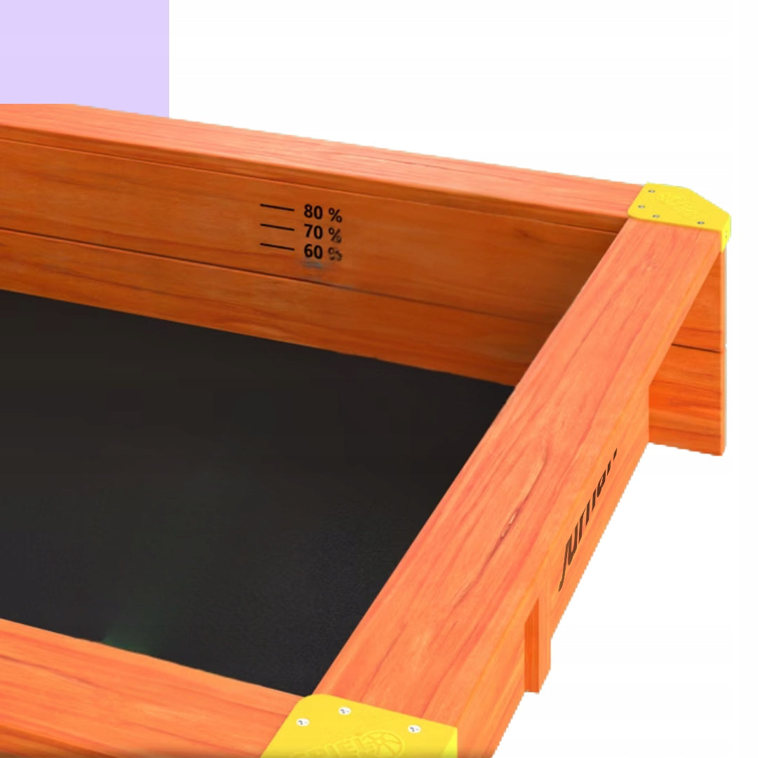 Sandbox with veranda SUNNY, 130x130x143cm, brown/grey Product weight with unit packaging 26 kg