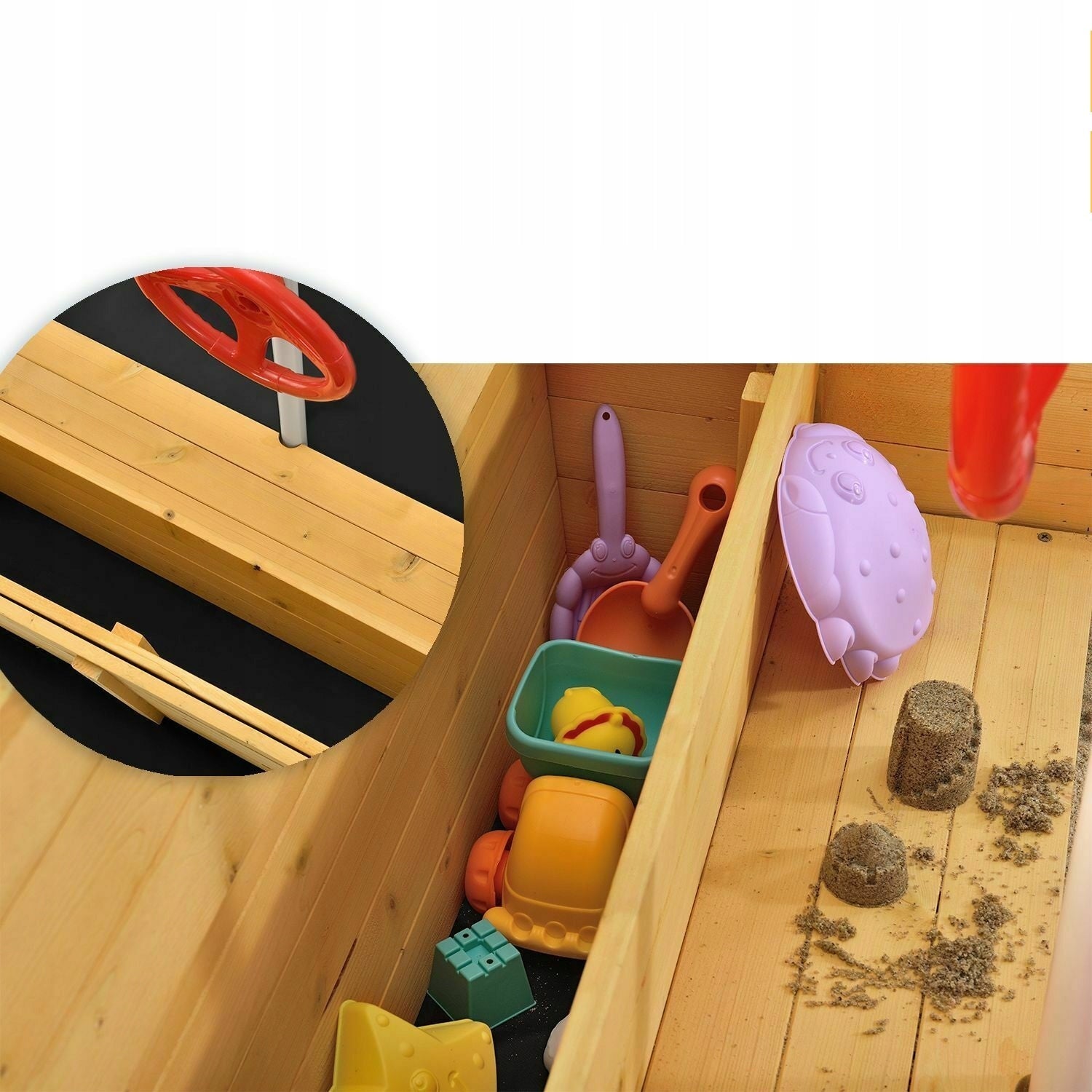 Sandbox wooden boat pirate ship child Brand no brand
