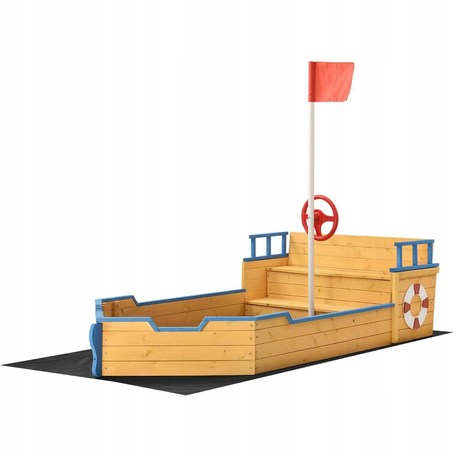Sandbox wooden boat pirate ship child Kind wooden