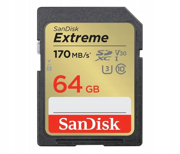 Sandisk 64GB SDXC Extreme 170MB/s SD card A2 C10 V30 UHS-I U3