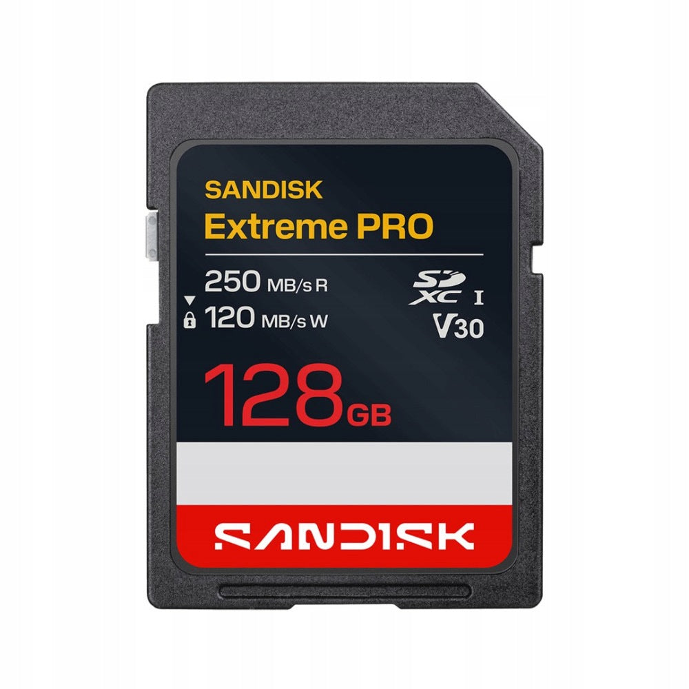 Sandisk Extreme Pro 128GB SD UHS-I Memory Card - 250MB/s Read