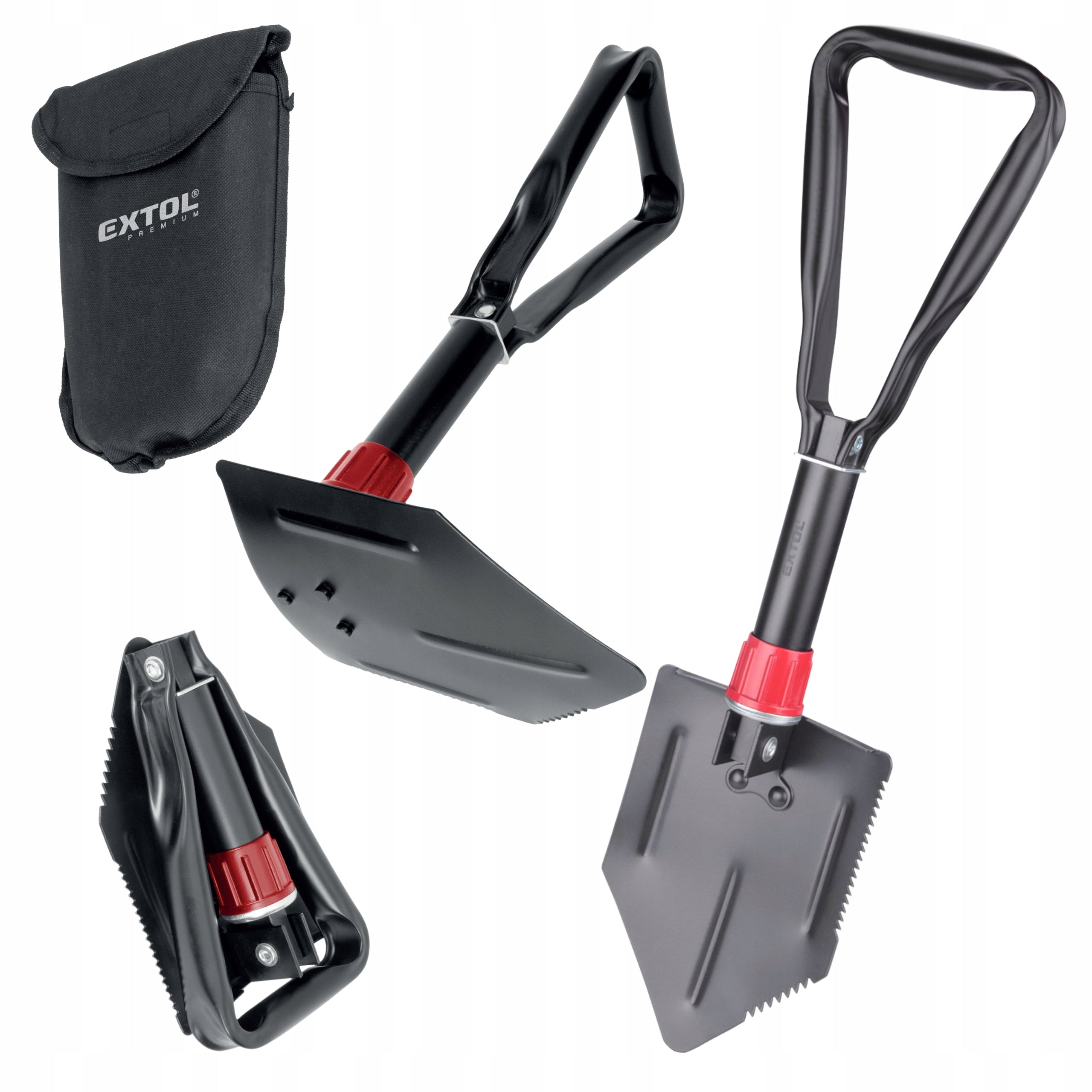 Saperka Folding Military 4in1 Shovel Saw Spade Hoe Cover Survival