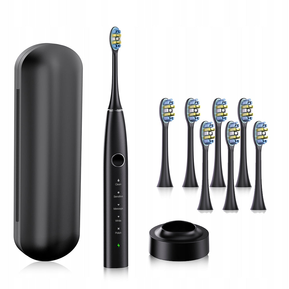 Sarmocare sonic electric toothbrush with 5 modes and 8 tips