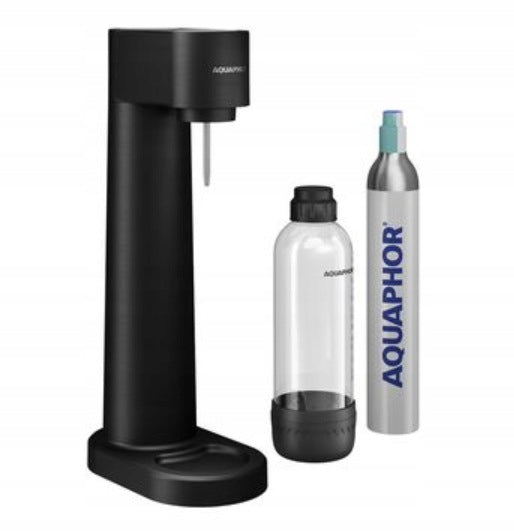 Saturator AQUAPHOR PRIMO for Carbonated Water Black + Bottle + Gas Cartridge Manufacturer code Primo