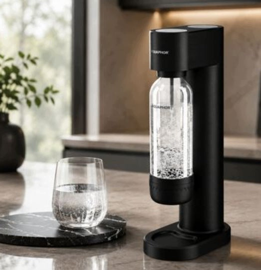 Saturator AQUAPHOR PRIMO for sparkling water BLACK + Bottle + Gas cartridge Manufacturer code PRIMO