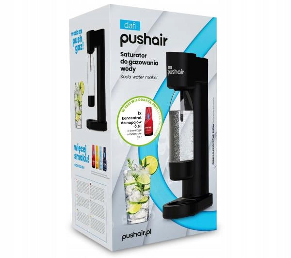 Saturator Dafi PushAir SATCZ1BS + CO2 gas cartridge + 0,7L bottle + Syrup