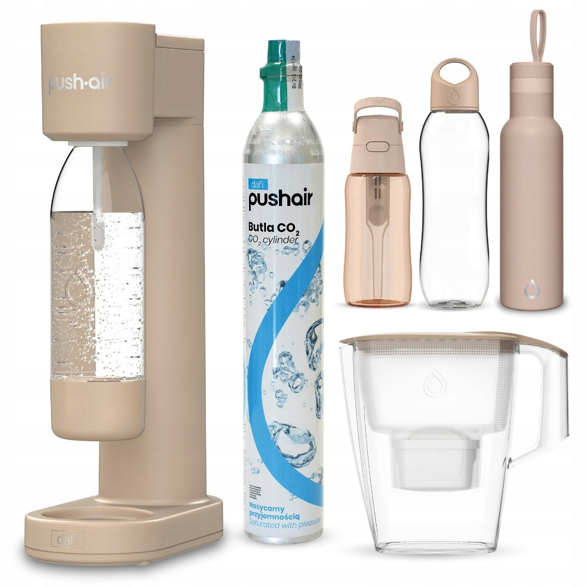 Saturator Siphon for sparkling water for beverages one bottle +Solid+pot