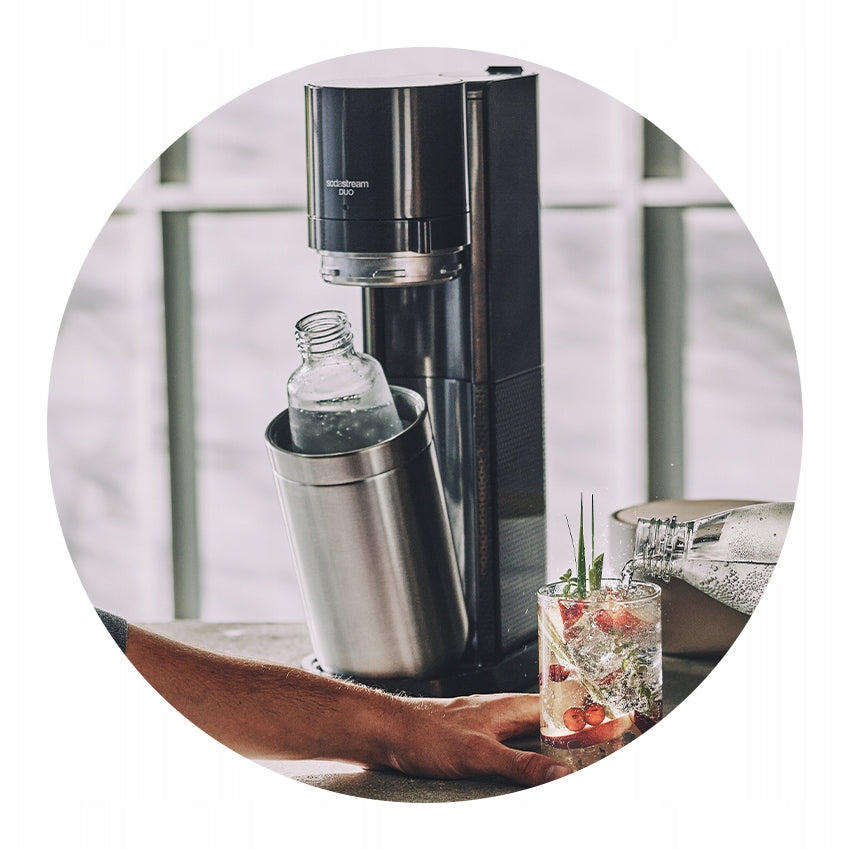 Saturator SodaStream DUO Titanium 2 bottles (glass + PET) + CO2 60L Brand SodaStream