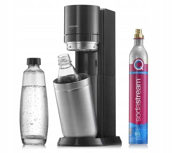 Saturator for sparkling water Sodastream Duo + Gas cartridge + 2 Bottles 1L Packaging status original