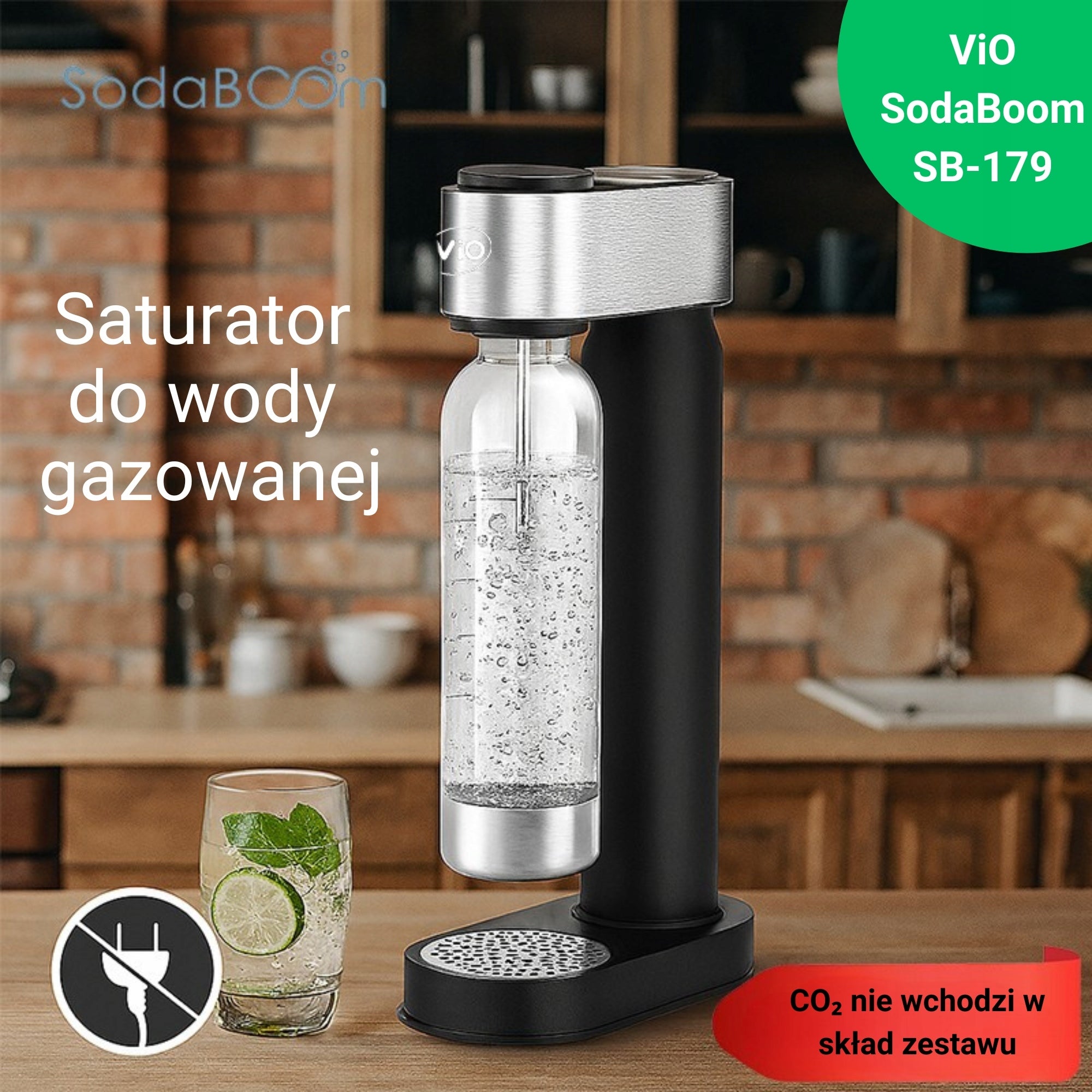 Saturator for sparkling water ViO SodaBoom SB-179 Packaging status original