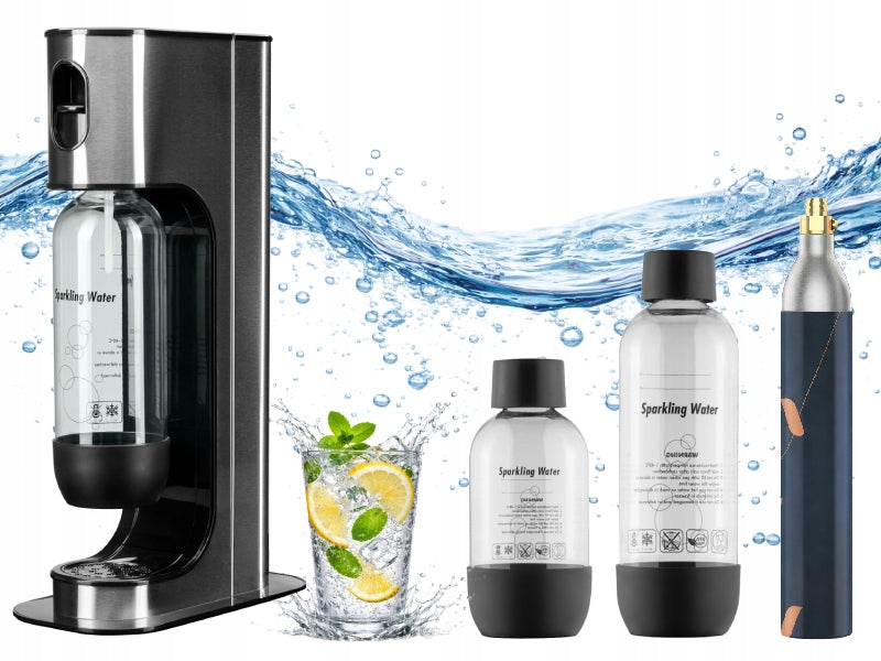 Saturator for water SET 1 CO2 + 2 BOTTLES 1L + BOTTLE 0,5 L