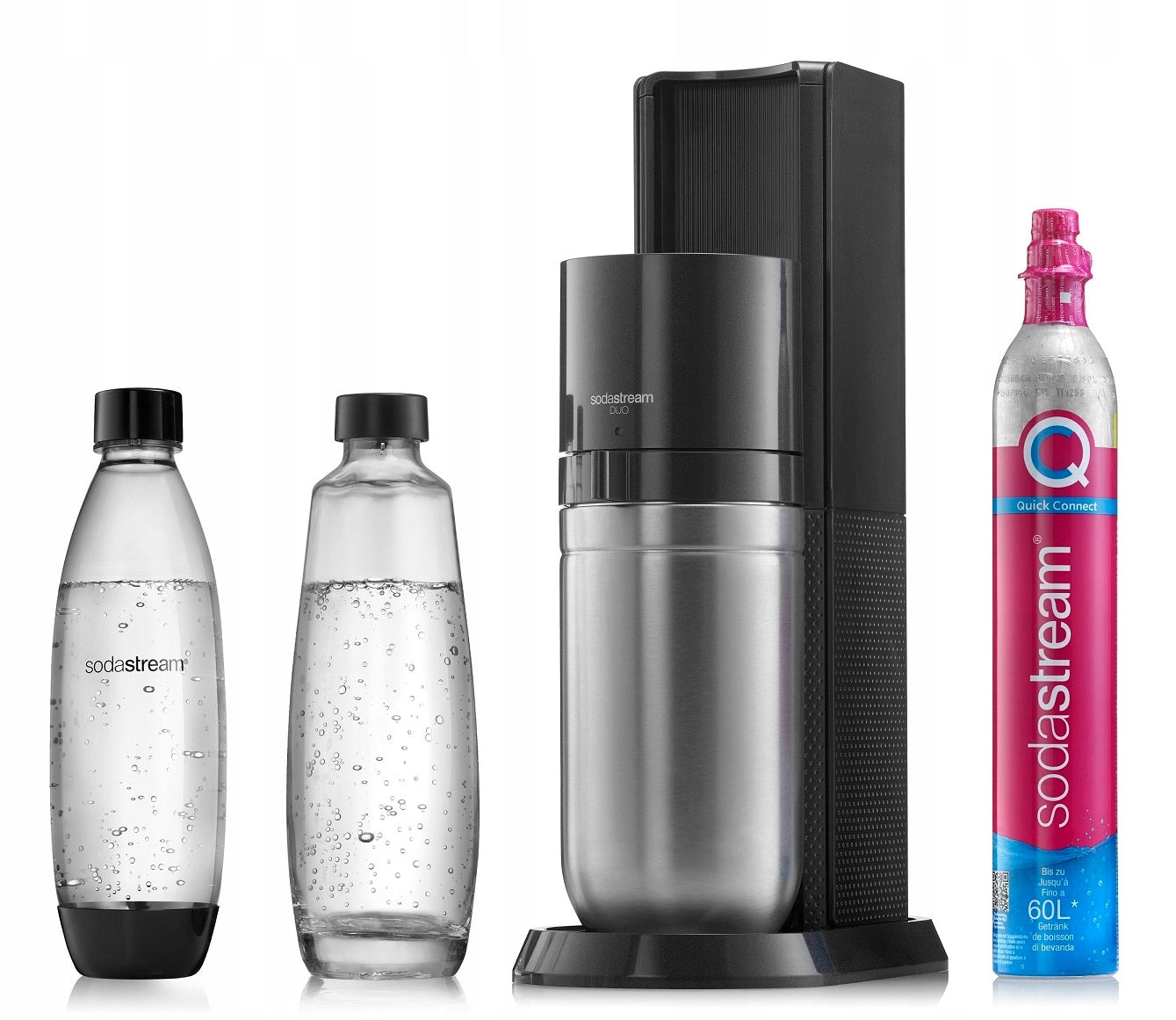 Saturator water SodaStream Duo 2 bottles black