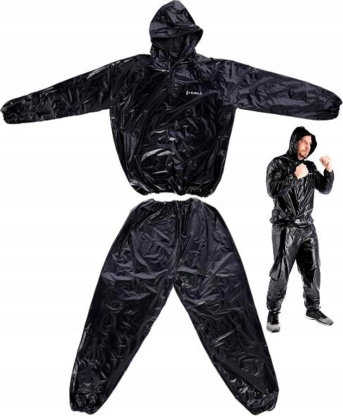 Sauna Training Tracksuit HMS Black Two-Piece Slimming Ortalion MMA Manufacturer code 5906067635399-5908044763569