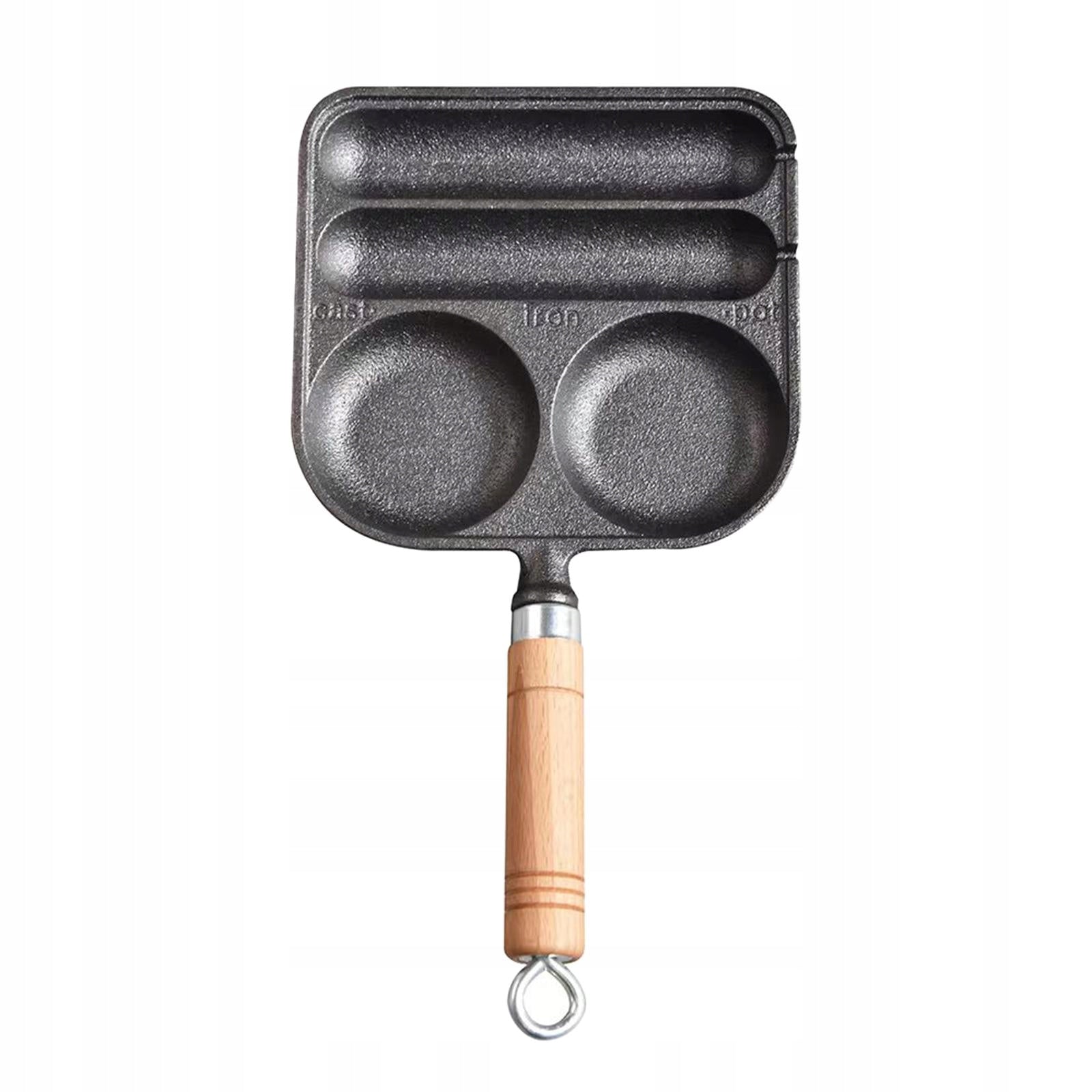 Sausage and Eggs Pan DIY Cast Iron Nonstick Hot Dog Presser Maker Sausage