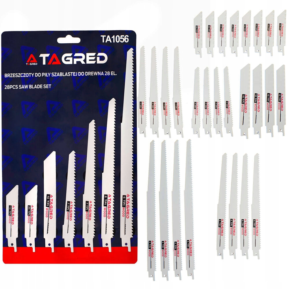 Saw blade set, Reciprocating saw blade, fox tail 28 elements