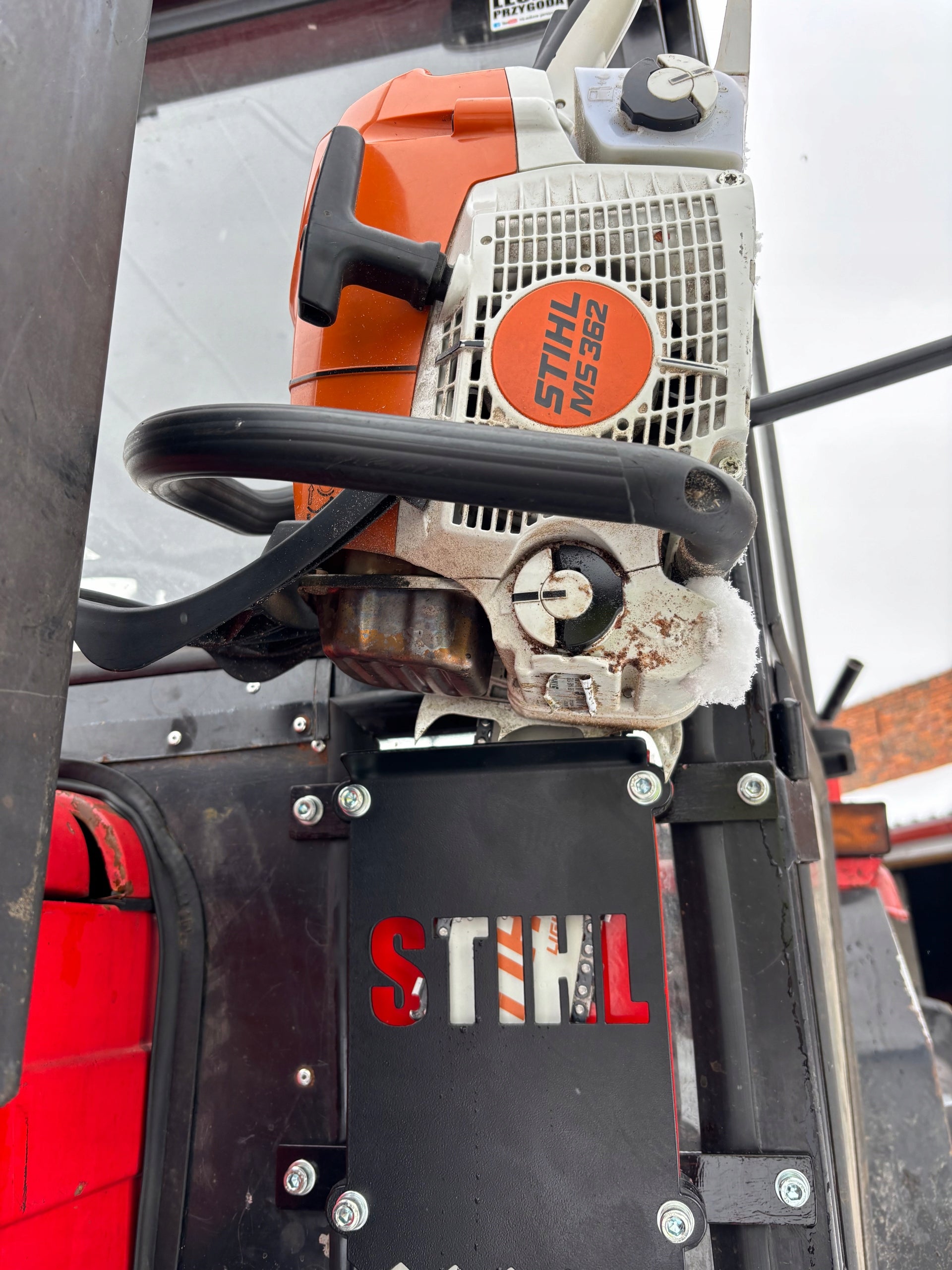 Saw hanger holder saw pocket for saw Nac Stihl Husqvarna LKT Manufacturer code Uchwytna pile