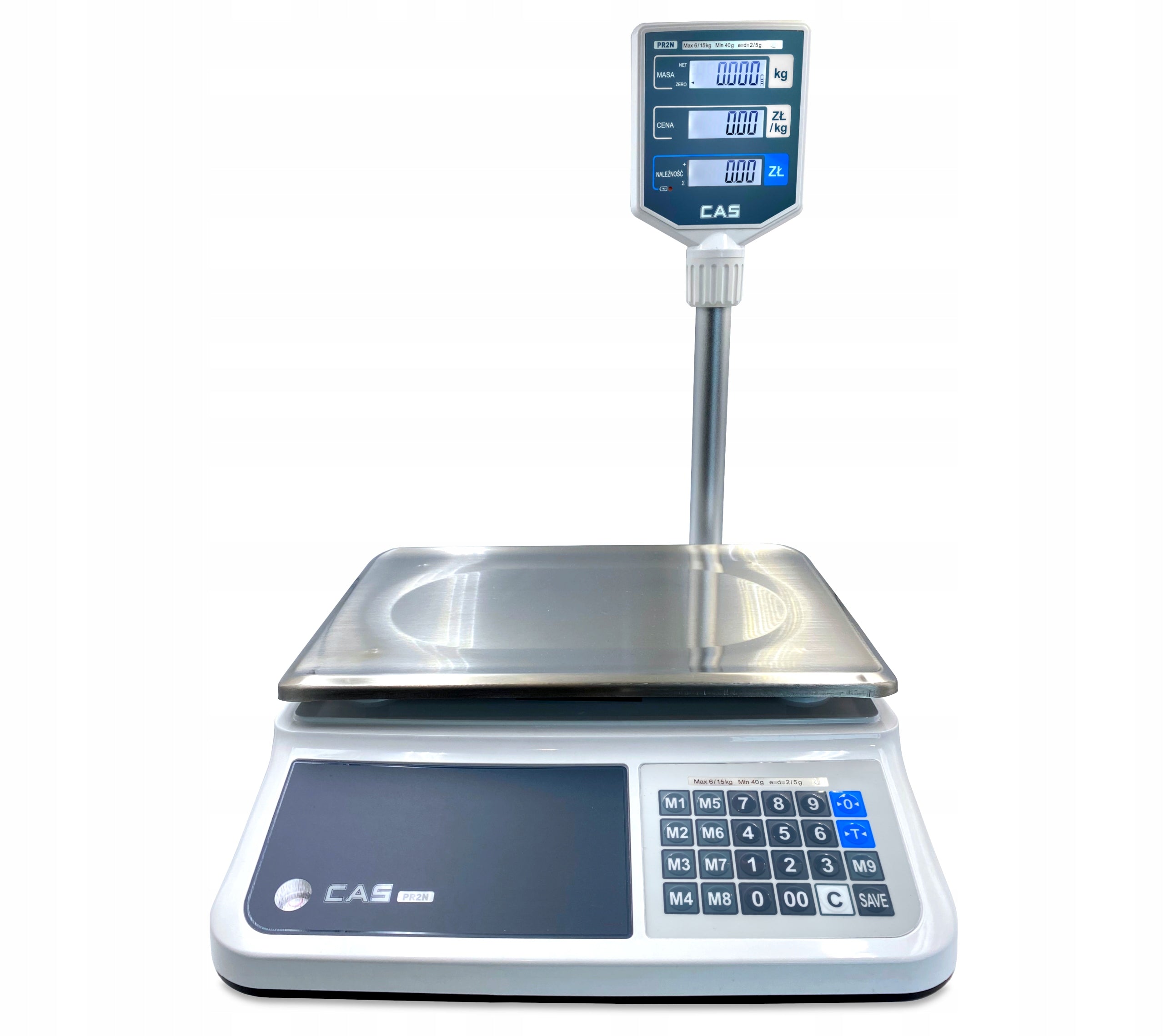 Scale CAS Shop Electronic with legalization 15kg CASPR2N-15CP RS USB LCD