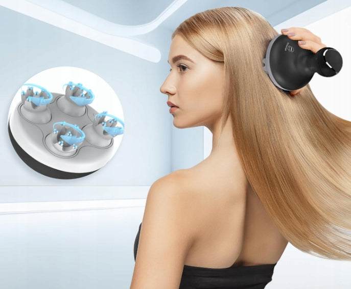 Scalp massager waterproof wireless 4 heads portable COMFIER Brand Comfier