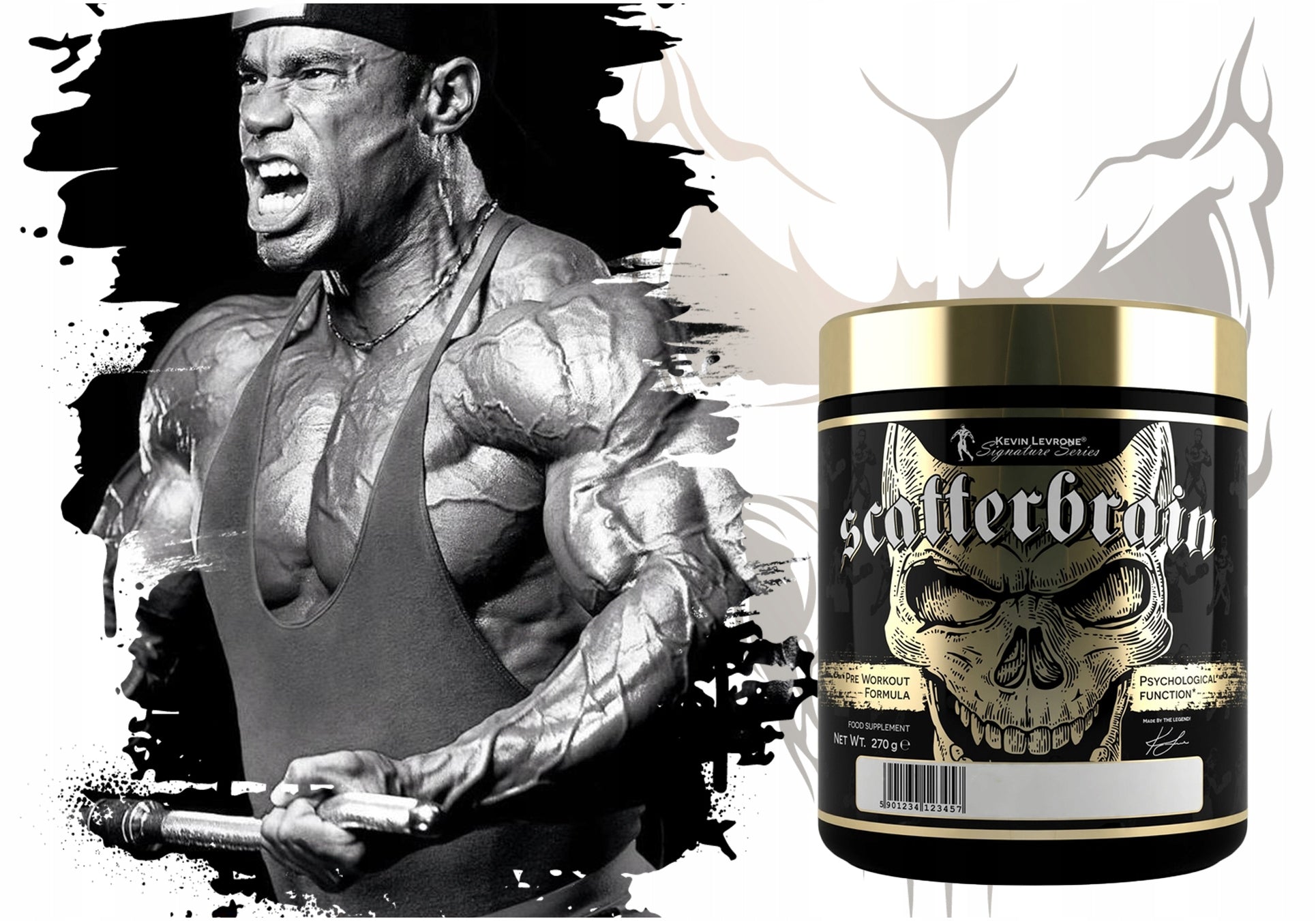 Scatterbrain PRE-WORKOUT 270g BETA ALANINE CAFFEINE CREATINE Levrone Packaging status original