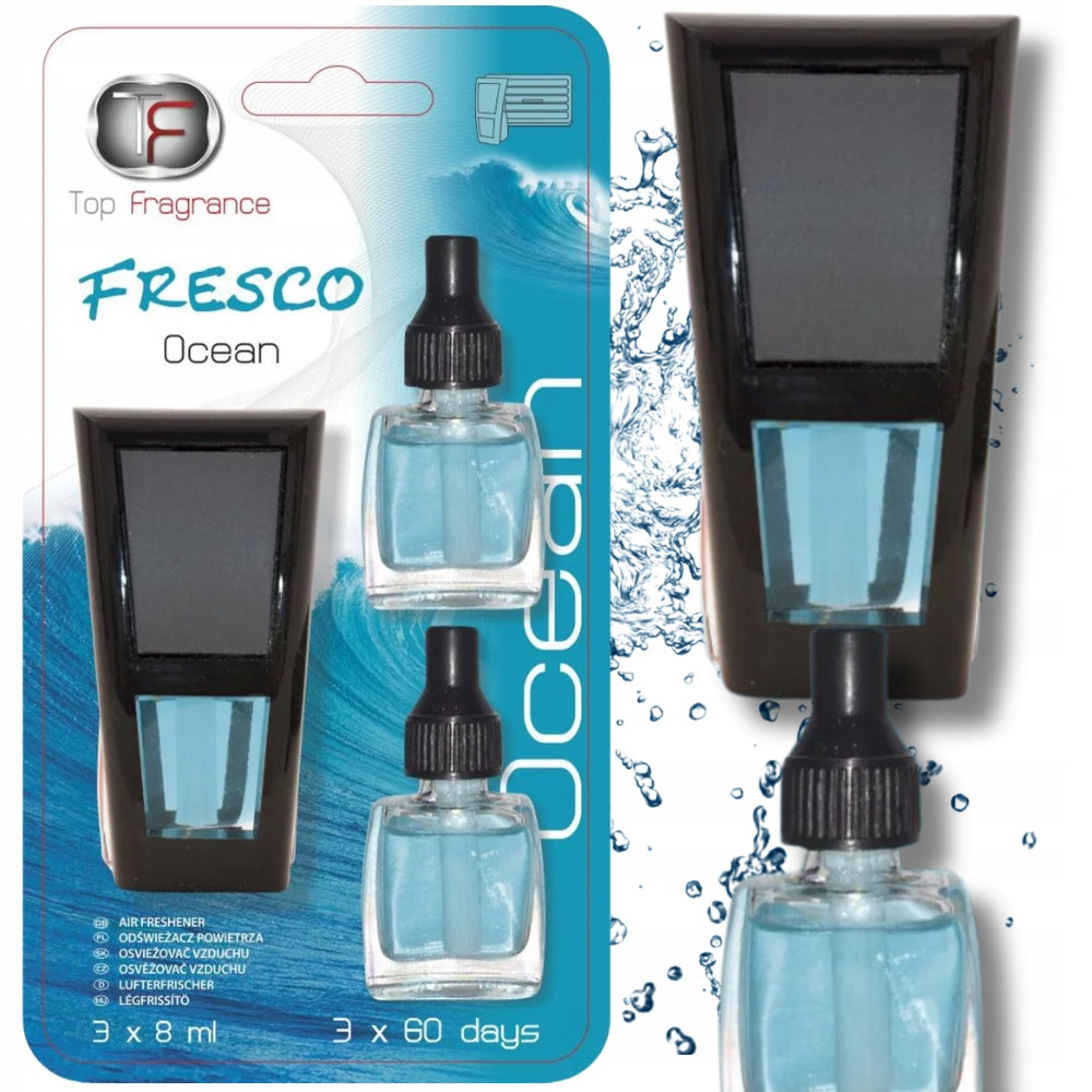Scent for Car Air Vent Long Lasting 3 x 60days Fresco 3in1 Ocean