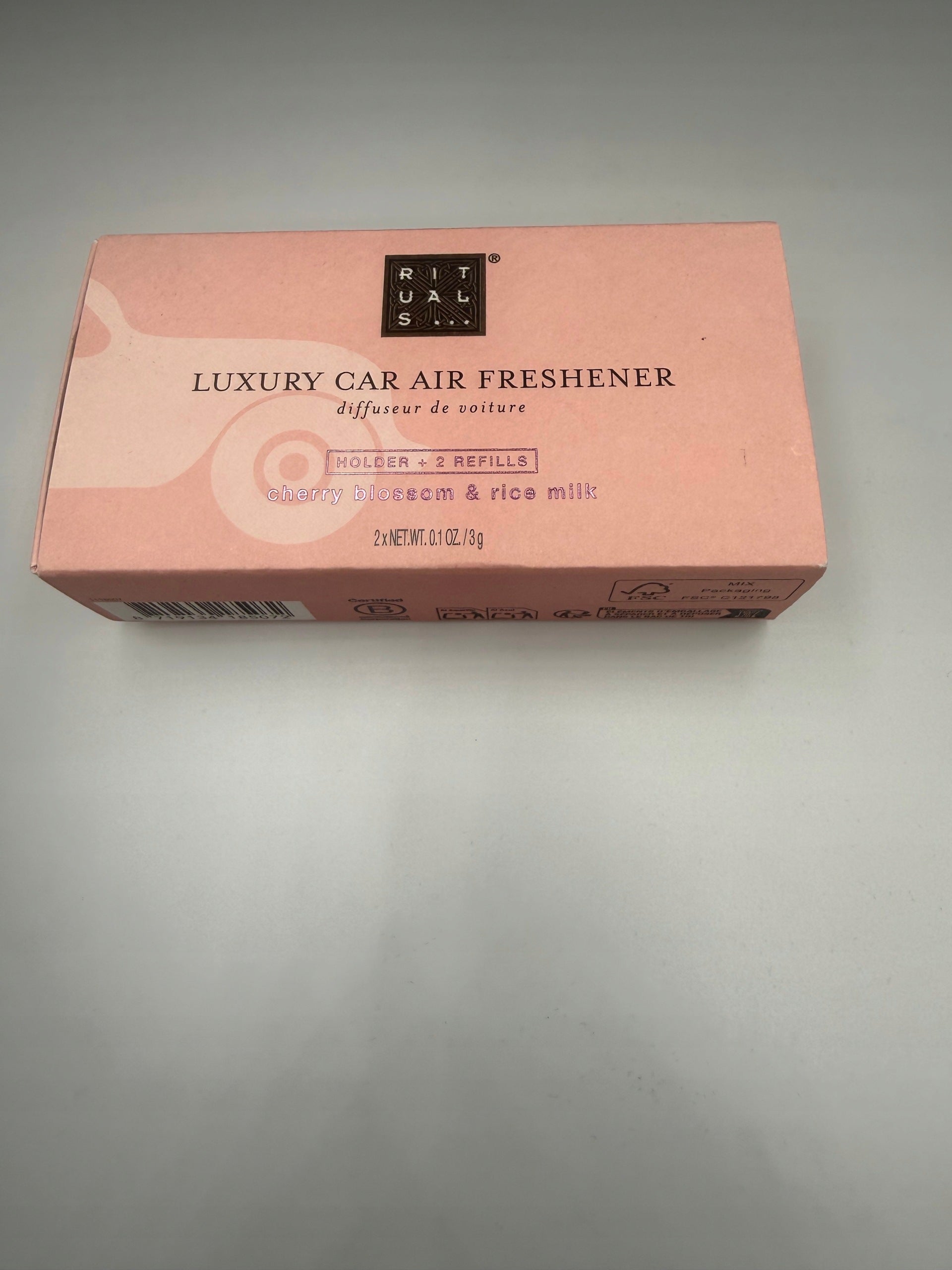 Scent for car RITUALS of Sakura Cherry Rice Holder and 2 car cartridges Packaging status original