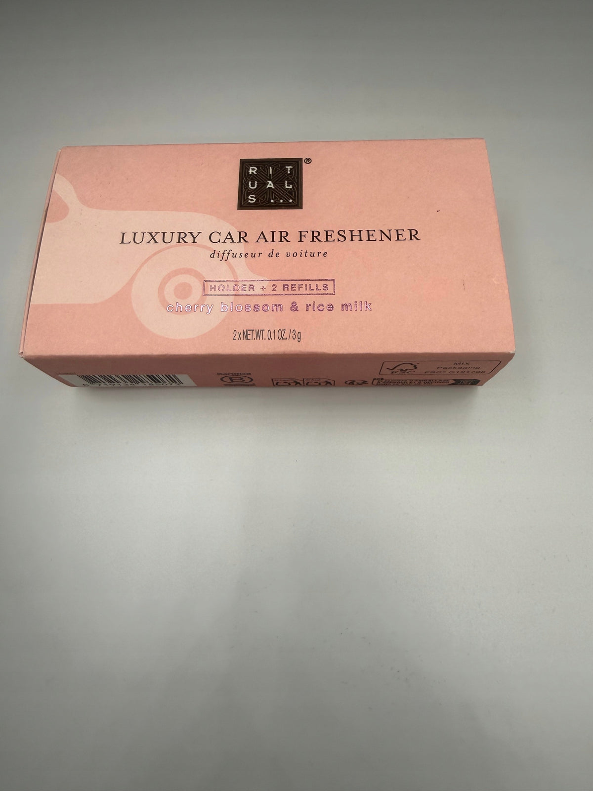 Scent for car RITUALS of Sakura Cherry Rice Holder and 2 car cartridges Packaging status original
