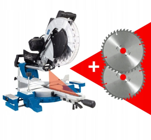 Scheppach HM140L - Miter saw with feed 305 MM with additional disc