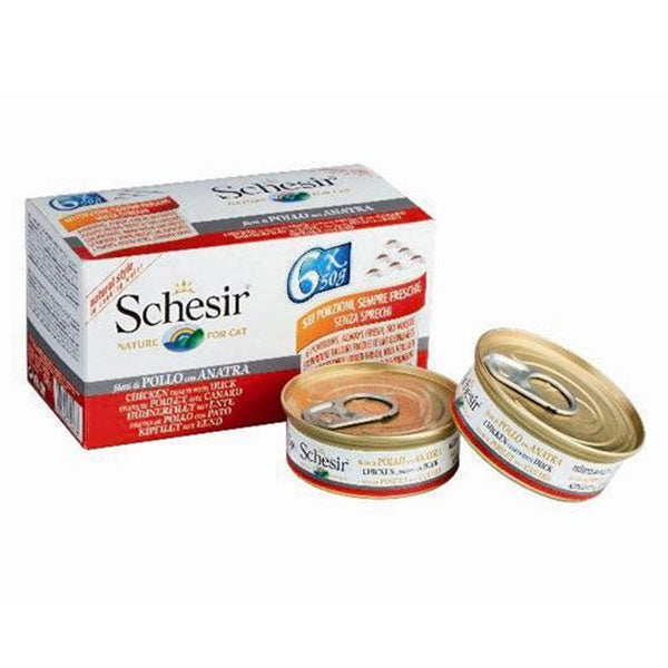 Schesir Cat Chicken with Duck 6x50g 4141 Multipack