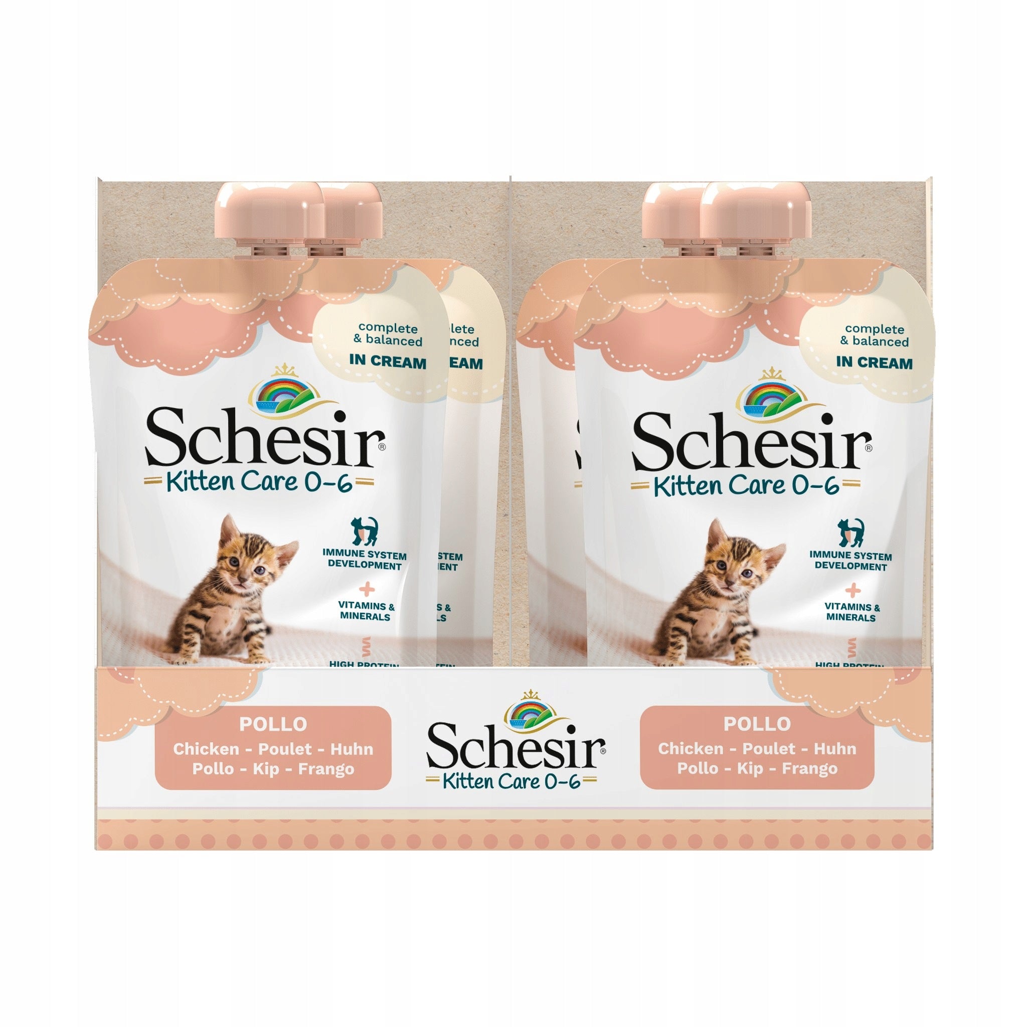 Schesir Kitten Care 0-6 Chicken Food for Kittens 150G Brand Schesir