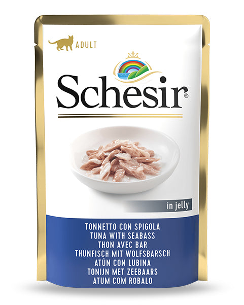 Schesir wet cat food tuna with sea bass in jelly 85 g Manufacturer code 8005852171016
